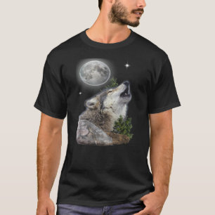 Wolf und Mond T-Shirt
