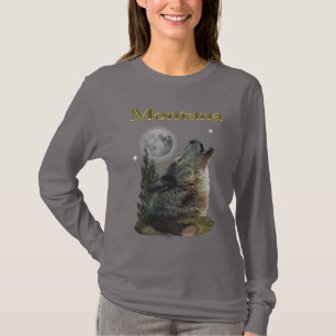 Wolf und Mond T-Shirt