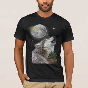 Wolf und Mond T-Shirt