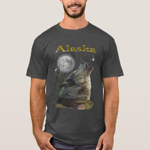 Wolf und Mond T-Shirt