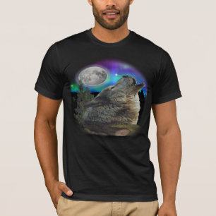 Wolf und Mond T-Shirt