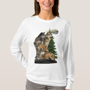 Wolf und Mond T-Shirt
