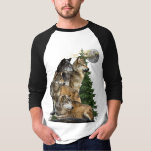 Wolf und Mond T-Shirt