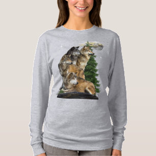 Wolf und Mond T-Shirt