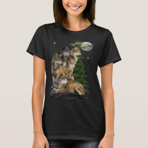 Wolf und Mond T-Shirt