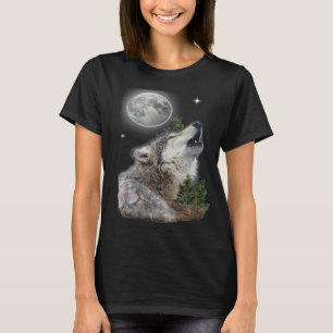 Wolf und Mond T-Shirt