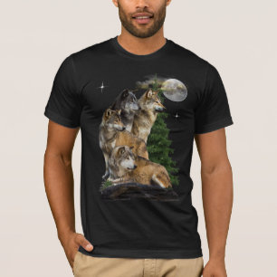Wolf und Mond T-Shirt