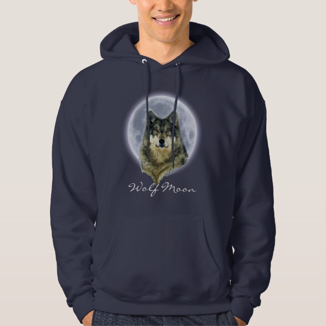 WOLF UND MOON HOODIE (Vorderseite)