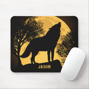 Wolf und Moon Personalisiert Mouse Pad Mousepad