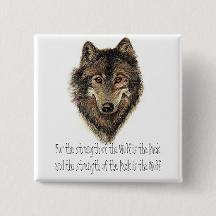 Wolf- und Packquote - Tiersammlung Button
