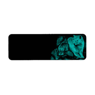 Wolf und Raven in der Nacht