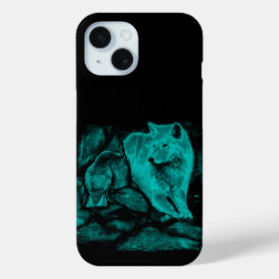 Wolf und Raven in der Nacht Case-Mate iPhone Hülle