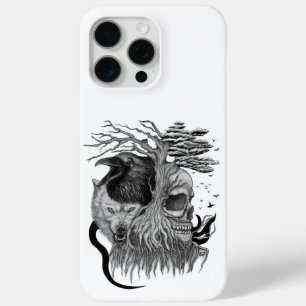 Wolf und Raven mit Skull Case-Mate iPhone Hülle