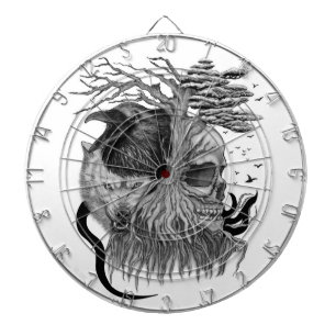Wolf und Raven mit Skull Dartscheibe