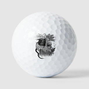 Wolf und Raven mit Skull Golfball
