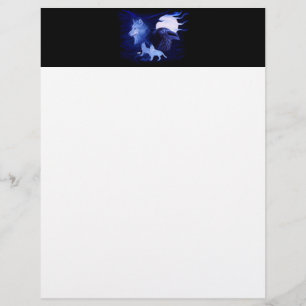 Wolf und Raven mit Vollmond Flyer