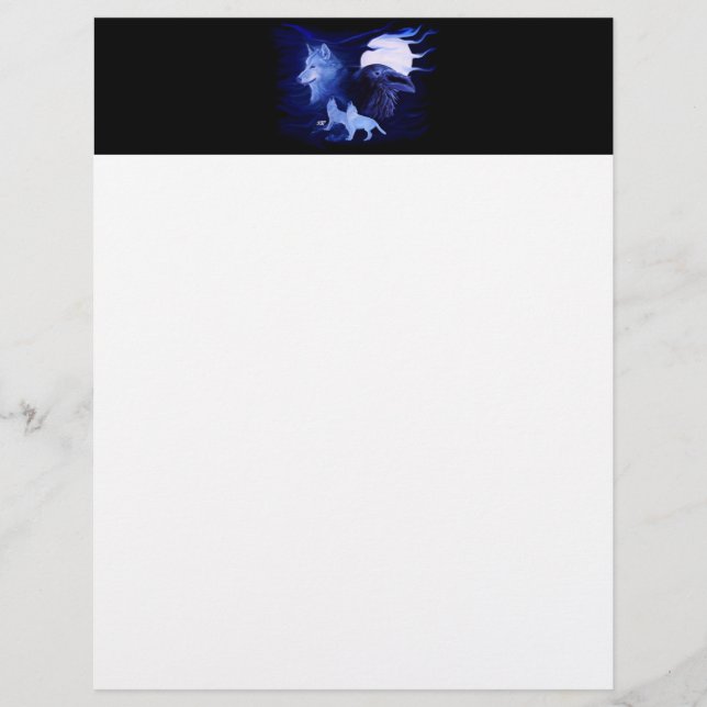 Wolf und Raven mit Vollmond Flyer (Vorne)