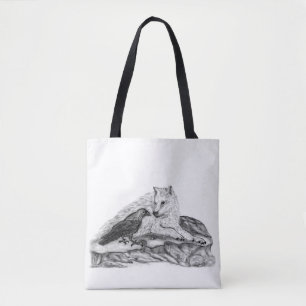 Wolf und Raven - Schwarzweiß-Design