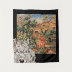 Wolf und Renoir's Farmhouse Wandteppich