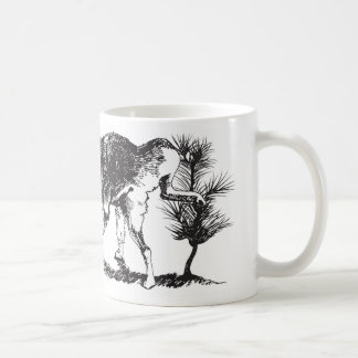 Wolf- und Sloganschalenkunst Tasse