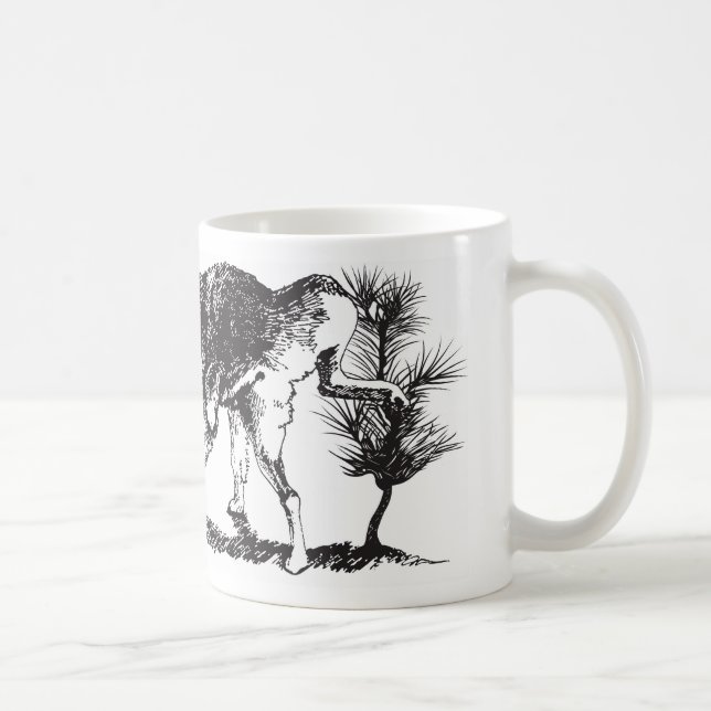 Wolf- und Sloganschalenkunst Tasse (Rechts)