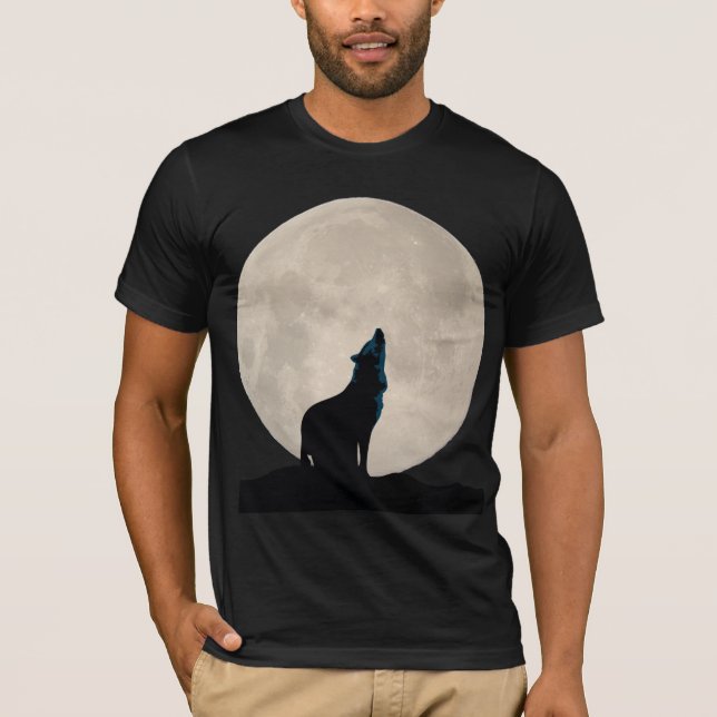 Wolf und Vollmond T-Shirt (Vorderseite)
