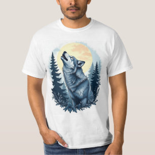 Wolf unter Mondlicht T-Shirt