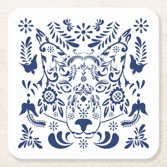 Wolf Untersetzer (Vorderseite)