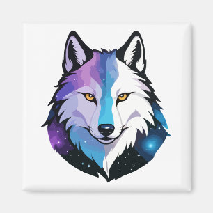 Wolf Vector Art Animal Modern Urban City Graphic Magnet