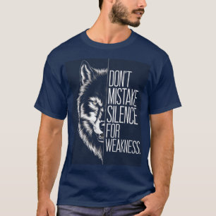 Wolf - Verwechsle Schweigen nicht mit Schwäche T-S T-Shirt