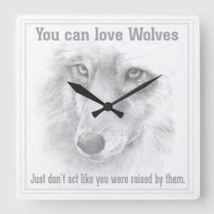 Wolf-Vierkantuhr Quadratische Wanduhr