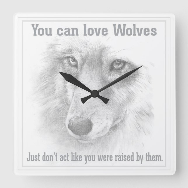 Wolf-Vierkantuhr Quadratische Wanduhr (Vorderseite)