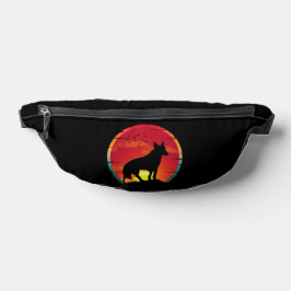 Wolf Vintag Sunset T - Shirt Bauchtasche