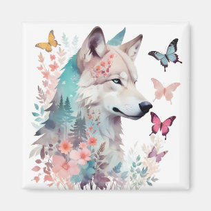 Wolf Vintage Tier Natur Umwelt Dekor Kunst Magnet
