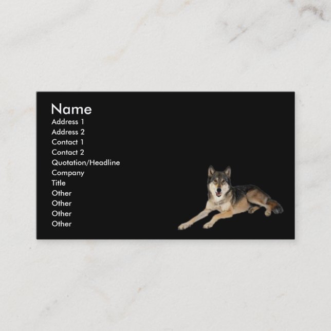 Wolf Visitenkarte (Vorderseite)