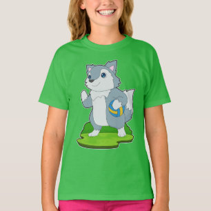 Wolf Volleyballspieler Volleyball T-Shirt