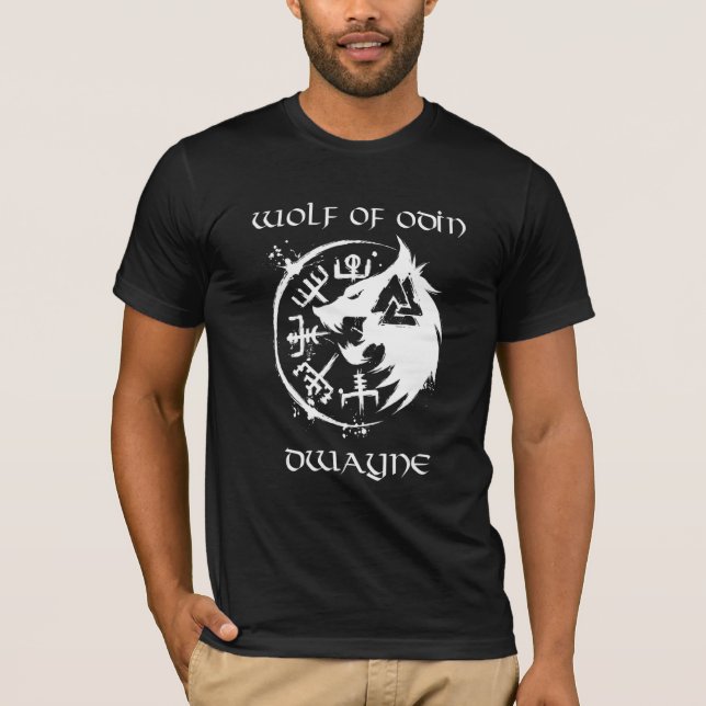 Wolf von Odin Dwayne Personalisiert T-Shirt (Vorderseite)