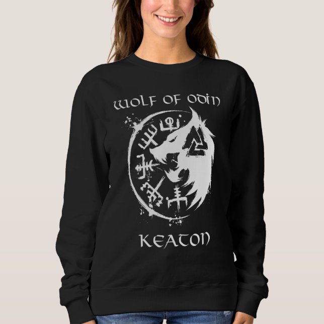 Wolf von Odin Keaton Personalisiert Sweatshirt (Vorderseite)