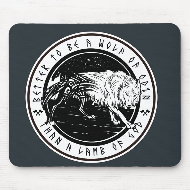 Wolf von Odin Mousepad (Vorne)