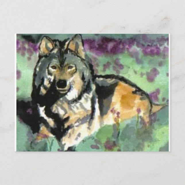 Wolf von Paula Atwell Postkarte (Vorderseite)