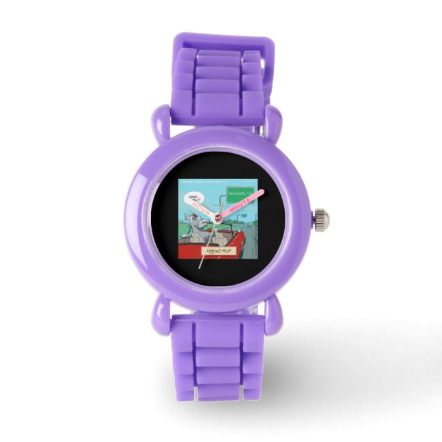 Wolf von Virginia Funny Watch Armbanduhr (Vorderseite)