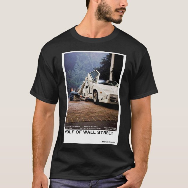 Wolf von Wall Street Poster T-Shirt (Vorderseite)