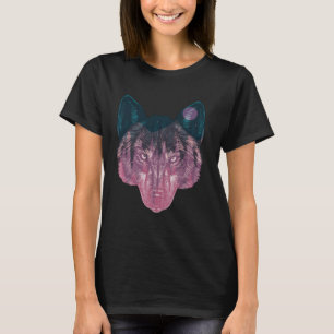 Wolf Wald Outdoor Wandern Camping Jagd Abenteuer T-Shirt