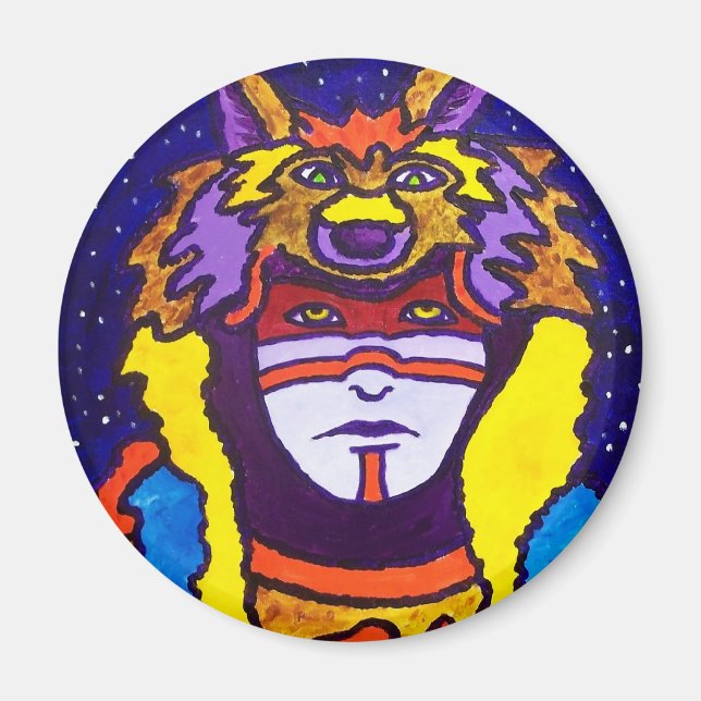 Wolf Walking by Piliero Magnet (Vorne)