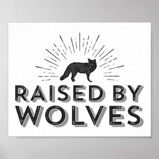 Wolf Wall Art für Kinderzimmer und Kinderzimmer Poster (Vorne)