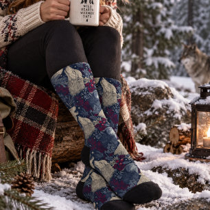 Wolf Weihnachten Winter Socken
