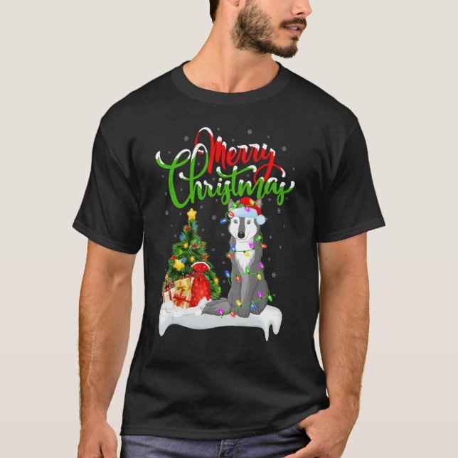 Wolf-Weihnachtsdekorationen Weihnachtsmann Wolf We T-Shirt (Vorderseite)
