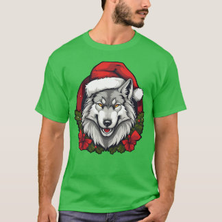 Wolf Weihnachtsfamilie T-Shirt