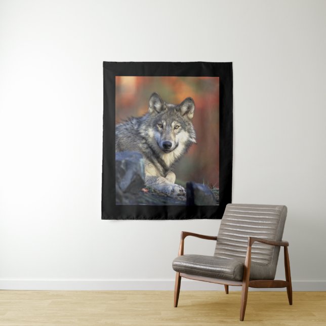 Wolf Weisheit Wandteppich (Beispiel)