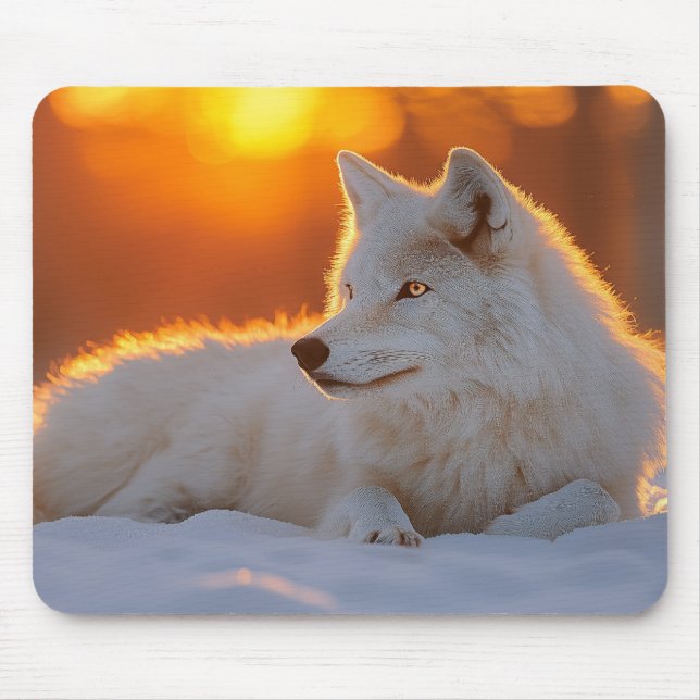 Wolf Wild Animal Loving Portrait Mousepad (Vorne)